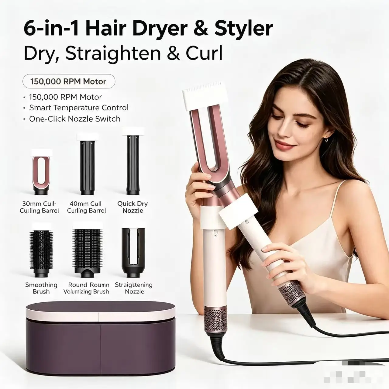 Foldable Travel Hair Dryer Brushless - مجفف شعر احترافي متعدد الوظائف HS09