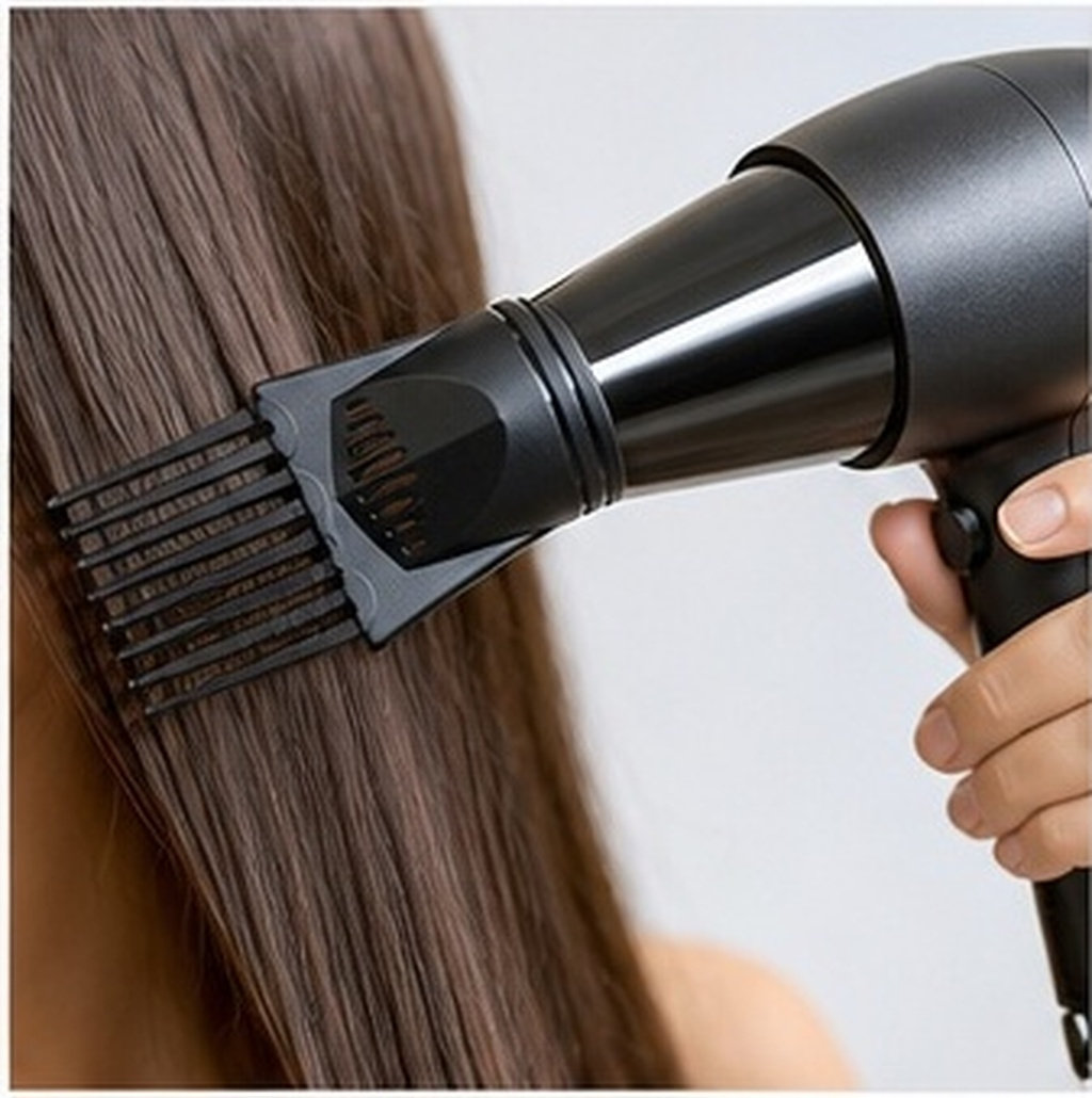 Hair Dryer Styling Comb Attachment - مشط مجفف الشعر العالمي الأسود لتصفيف