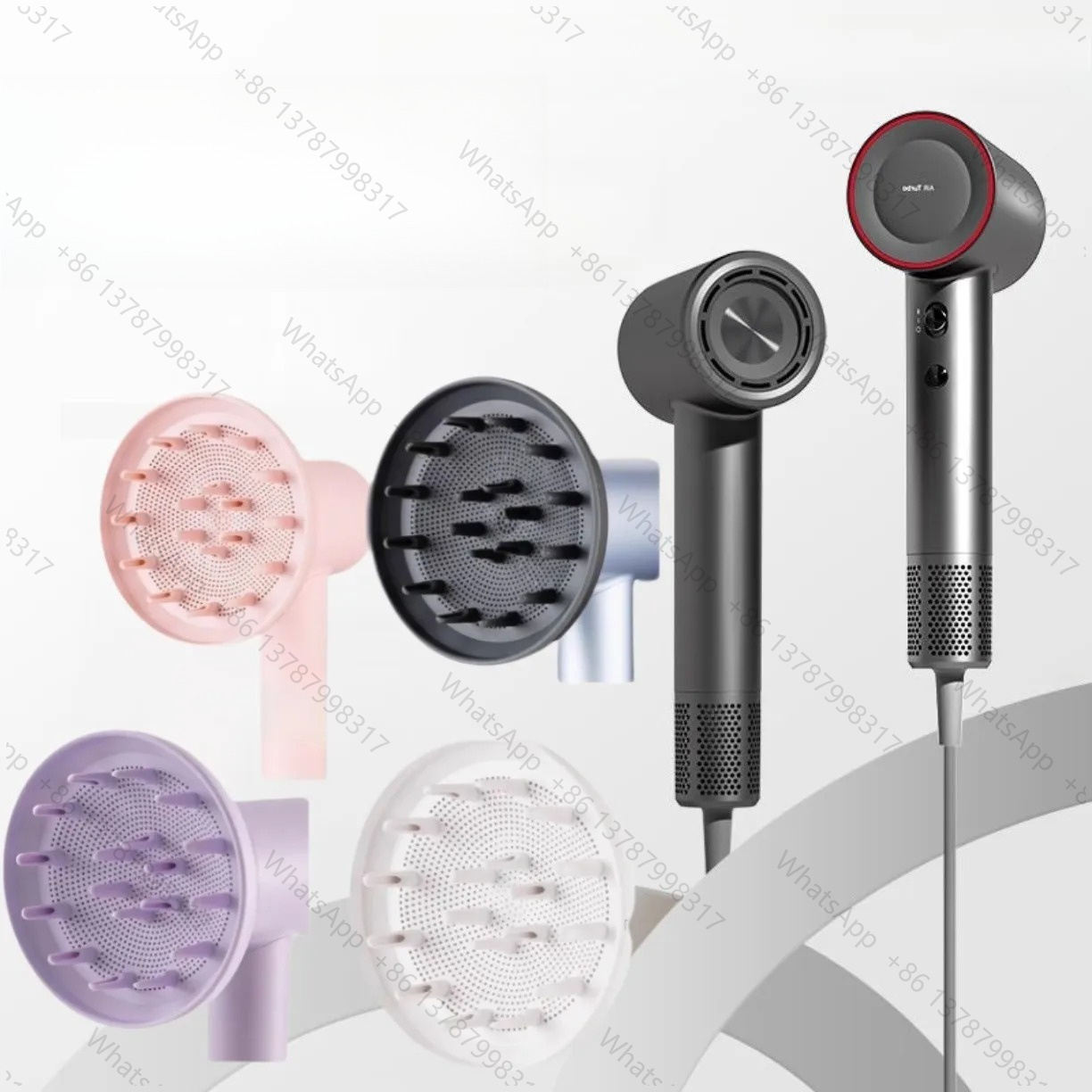 Hair Dryer With Magnetic Nozzles Diffusers - موزع مغناطيسي لمجفف الشعر مع غطاء