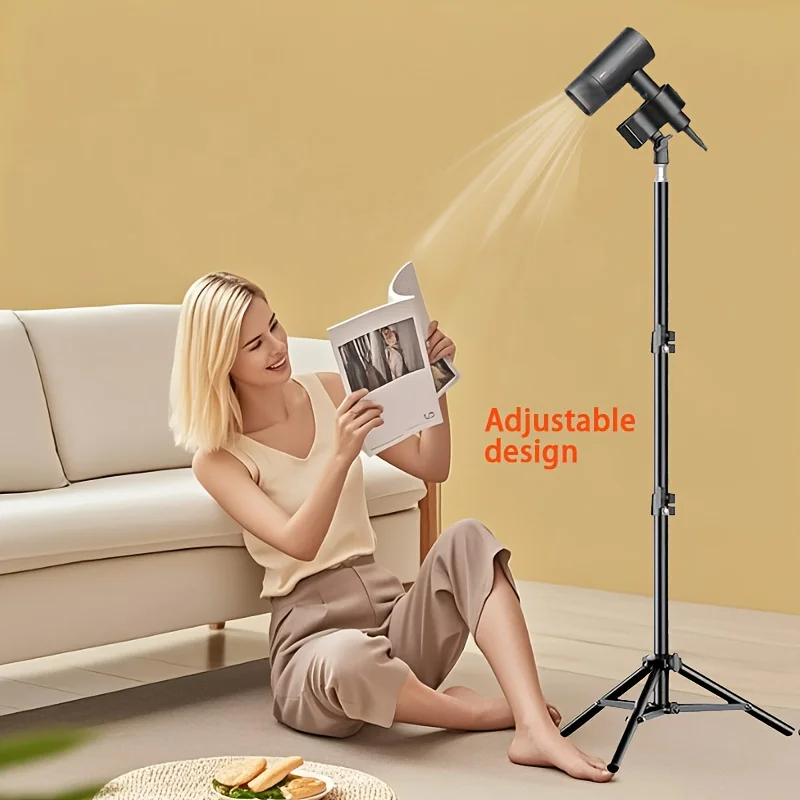Hair Dryer Stand Hands Free Floor - حامل مجفف الشعر الأرضي، لا حاجة