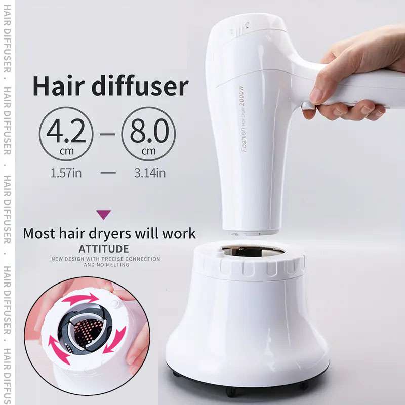 Hair Dryer Diffuser Attachment Universal - ناشر شعر قابل للتعديل للشعر المجعد،