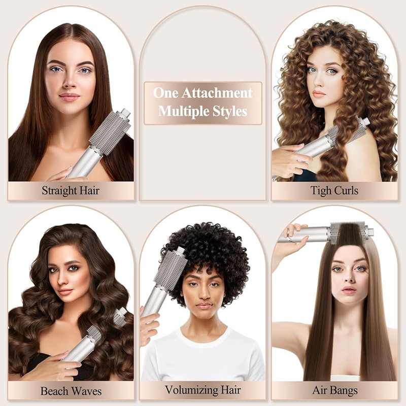 Hair Dryer Styling Comb Attachment - 【العناصر الأساسية】فرشاة تكثيف الشعر دائرية الشكل