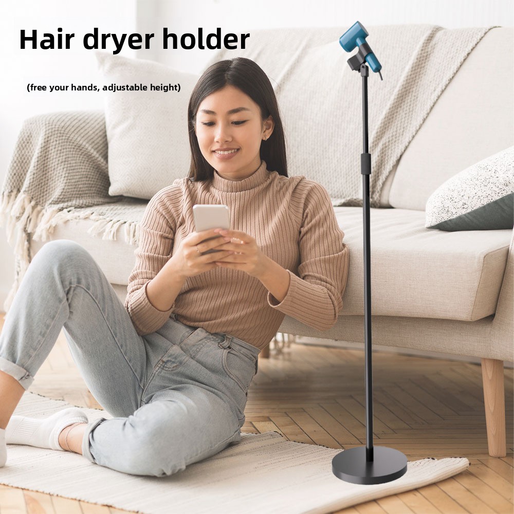 Hair Dryer Stand Hands Free Floor - حامل مجفف شعر قابل للتعديل بدون