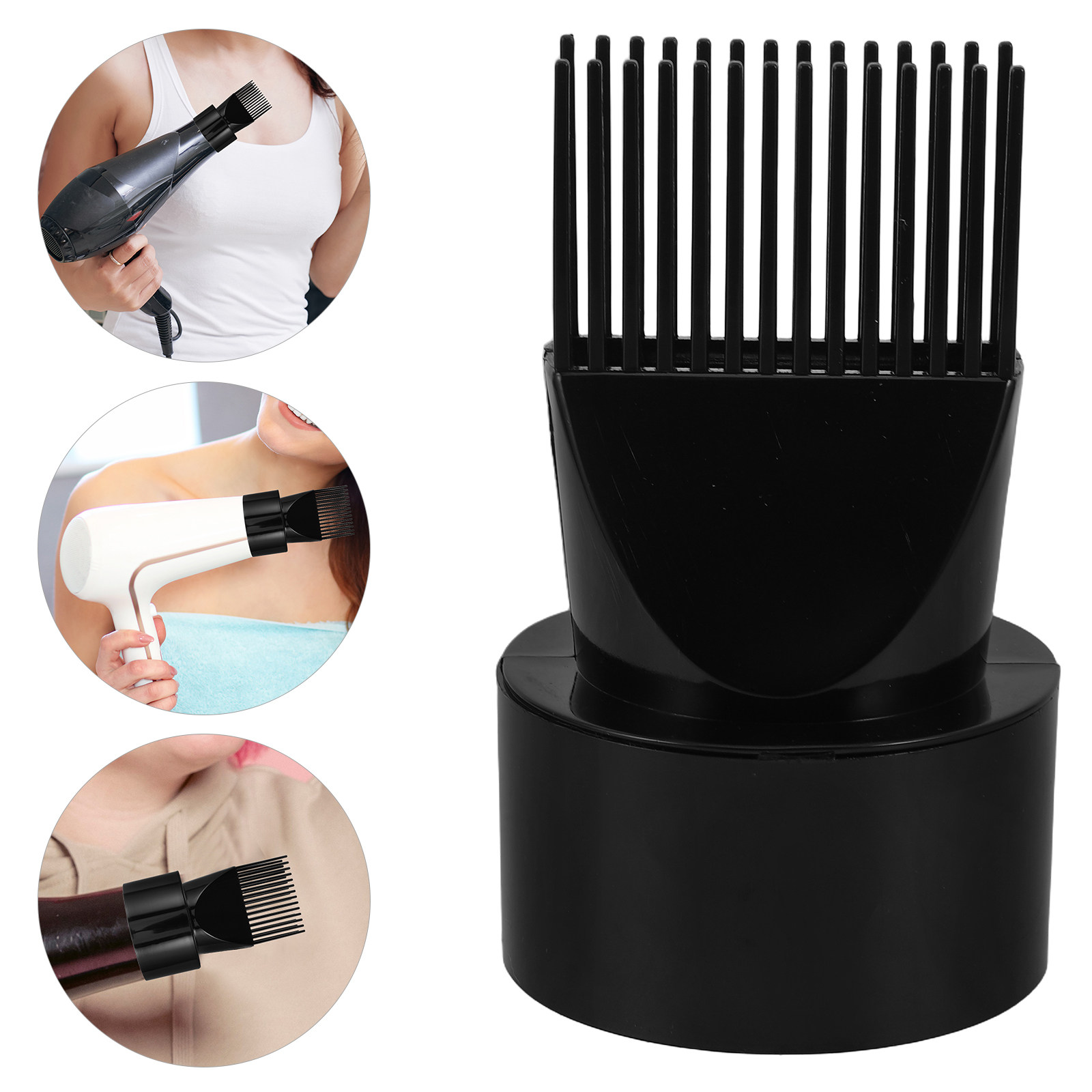 Hair Dryer Diffuser Attachment Universal - فوهة ناشرة للهواء ومشط بديل لمجفف