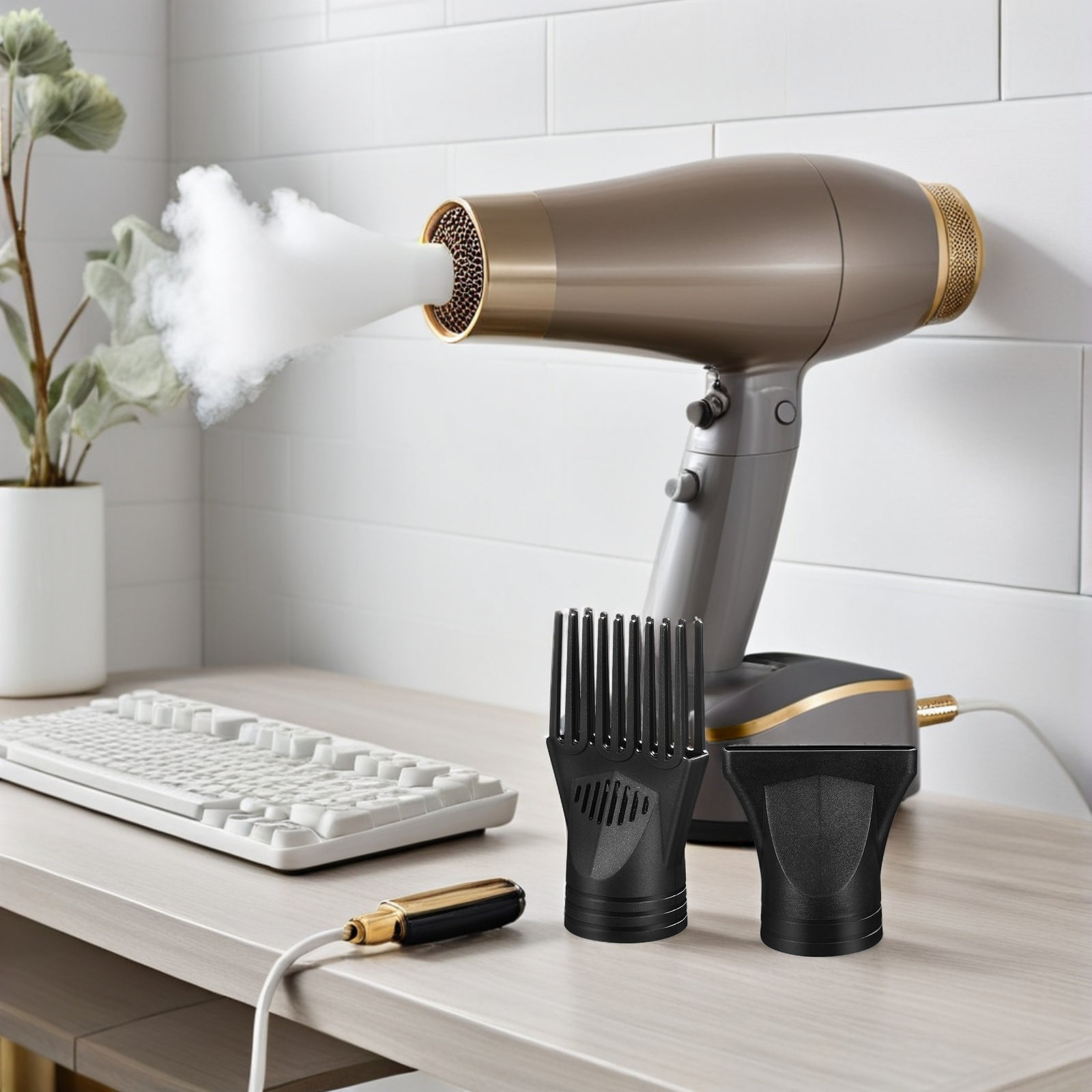 Hair Dryer Styling Comb Attachment - مجموعة ملحقات مجفف الشعر المكونة من