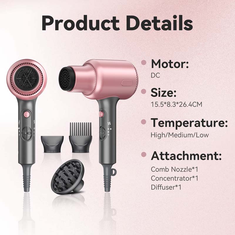 مجفف شعر أيوني احترافي صغير وع - مراجعة High Speed Hair Dryer Brushless 110000Rpm وسعره
