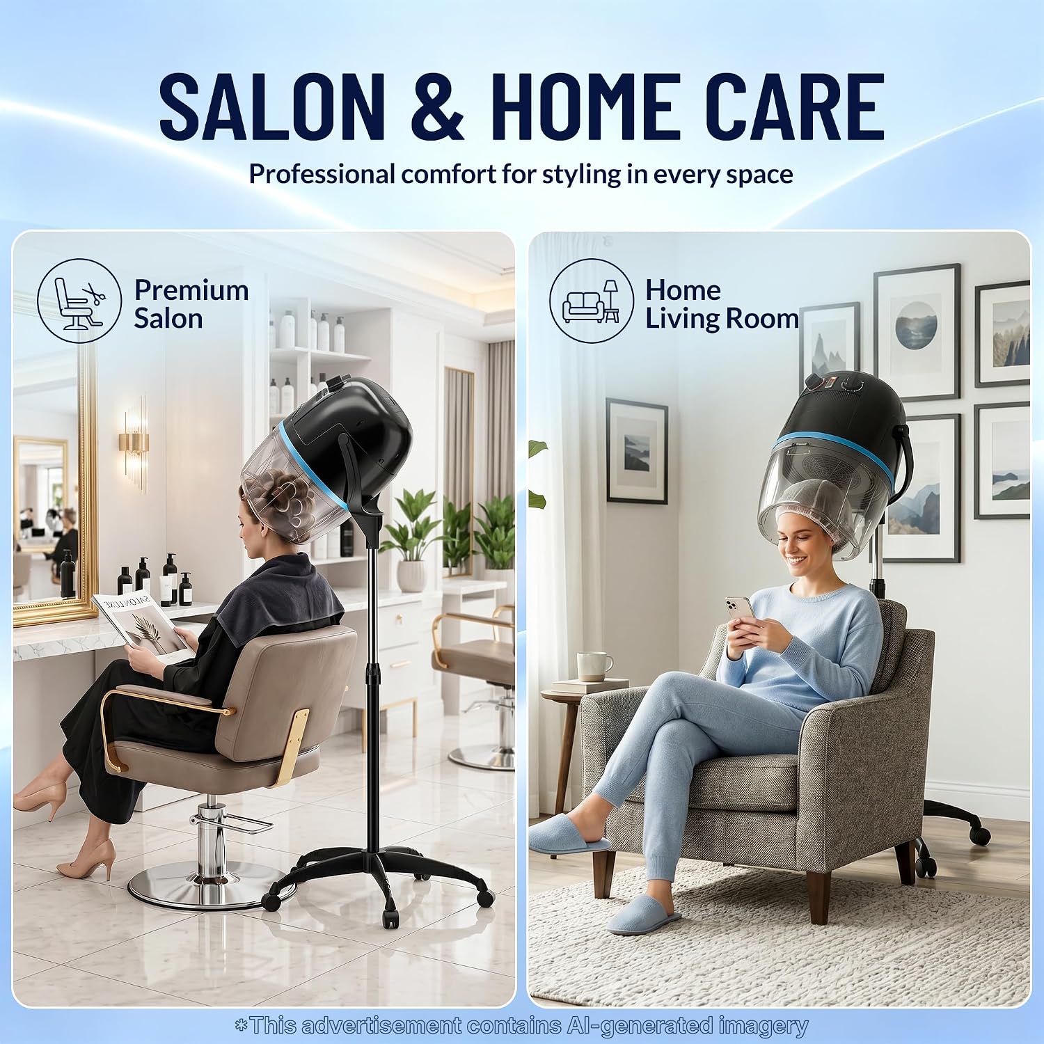 مجفف شعر احترافي بغطاء للرأس ق - مراجعة Hair Salon Hood Dryer Professional وسعره