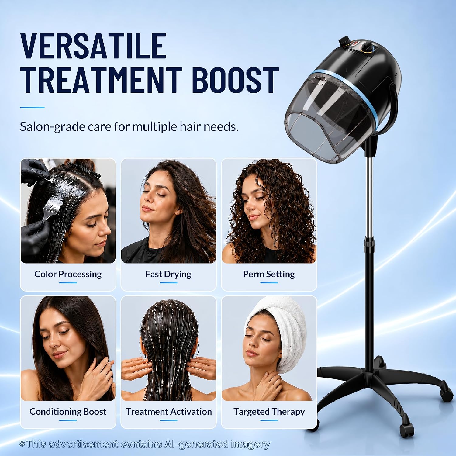 مجفف شعر احترافي بغطاء للرأس ق - مراجعة Hair Salon Hood Dryer Professional وسعره