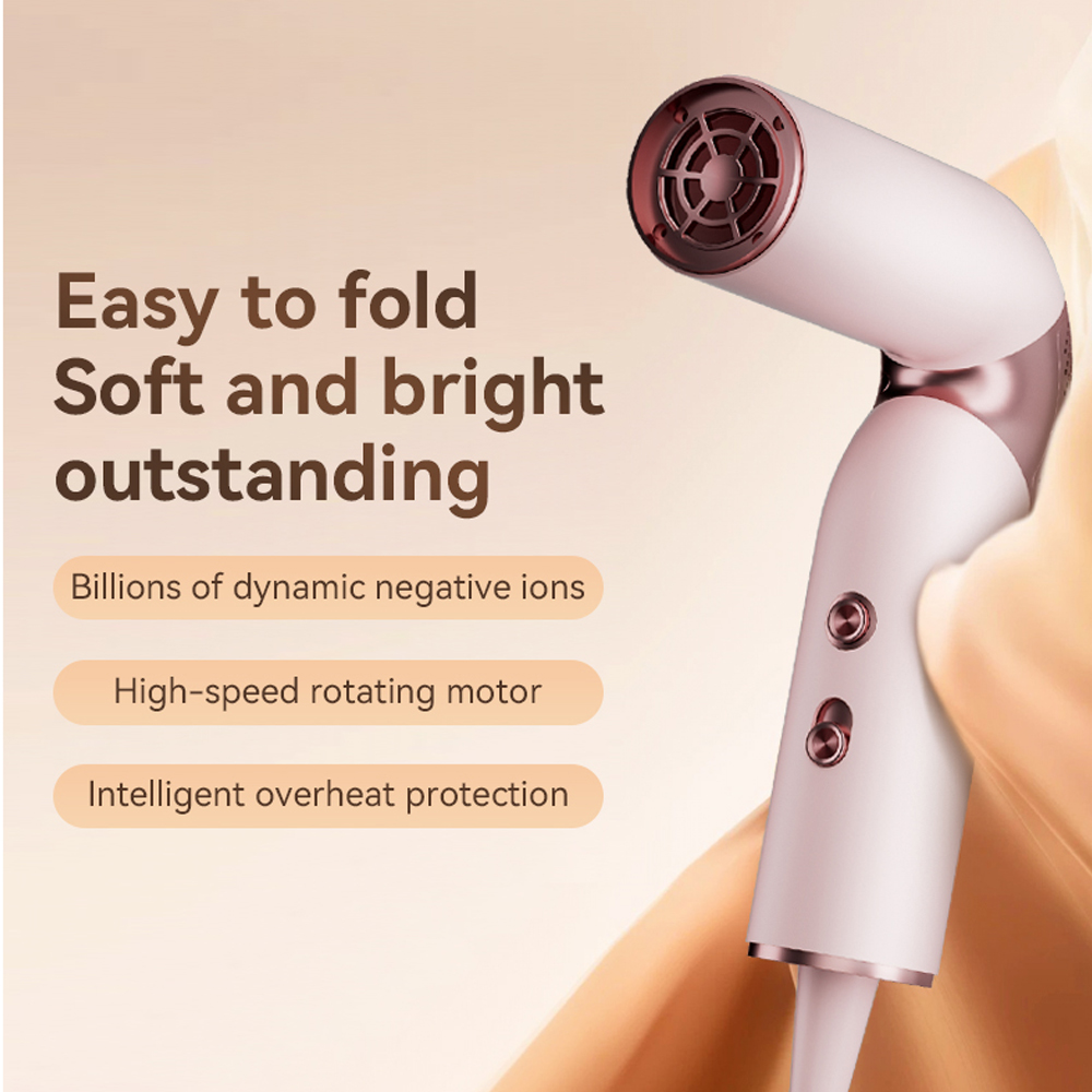 مجفف شعر محمول قابل للطي 2025  - مراجعة Foldable Travel Hair Dryer Brushless وسعره