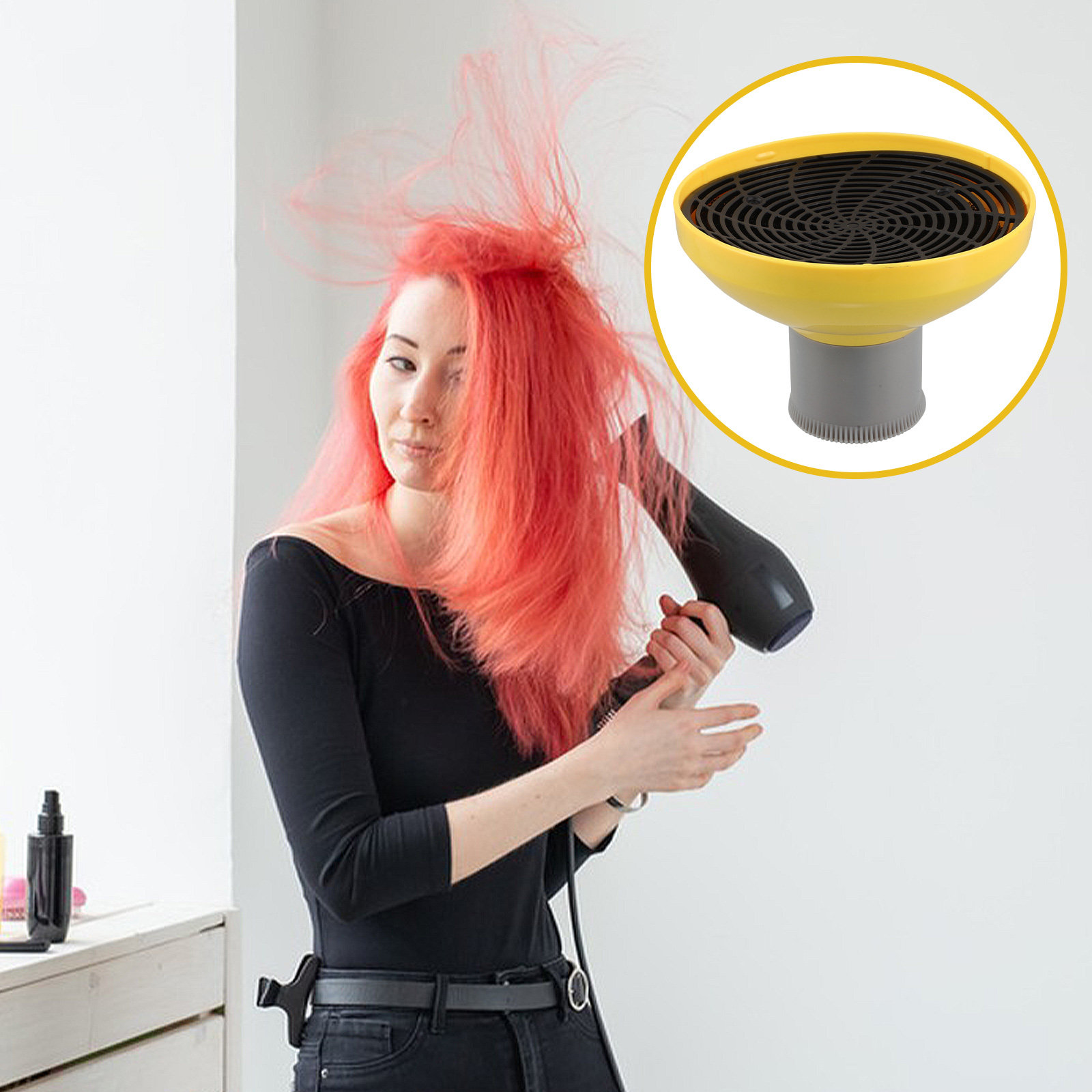 ملحق موزع الهواء لمجفف الشعر،  - مراجعة Hair Dryer Diffuser Attachment Universal وسعره