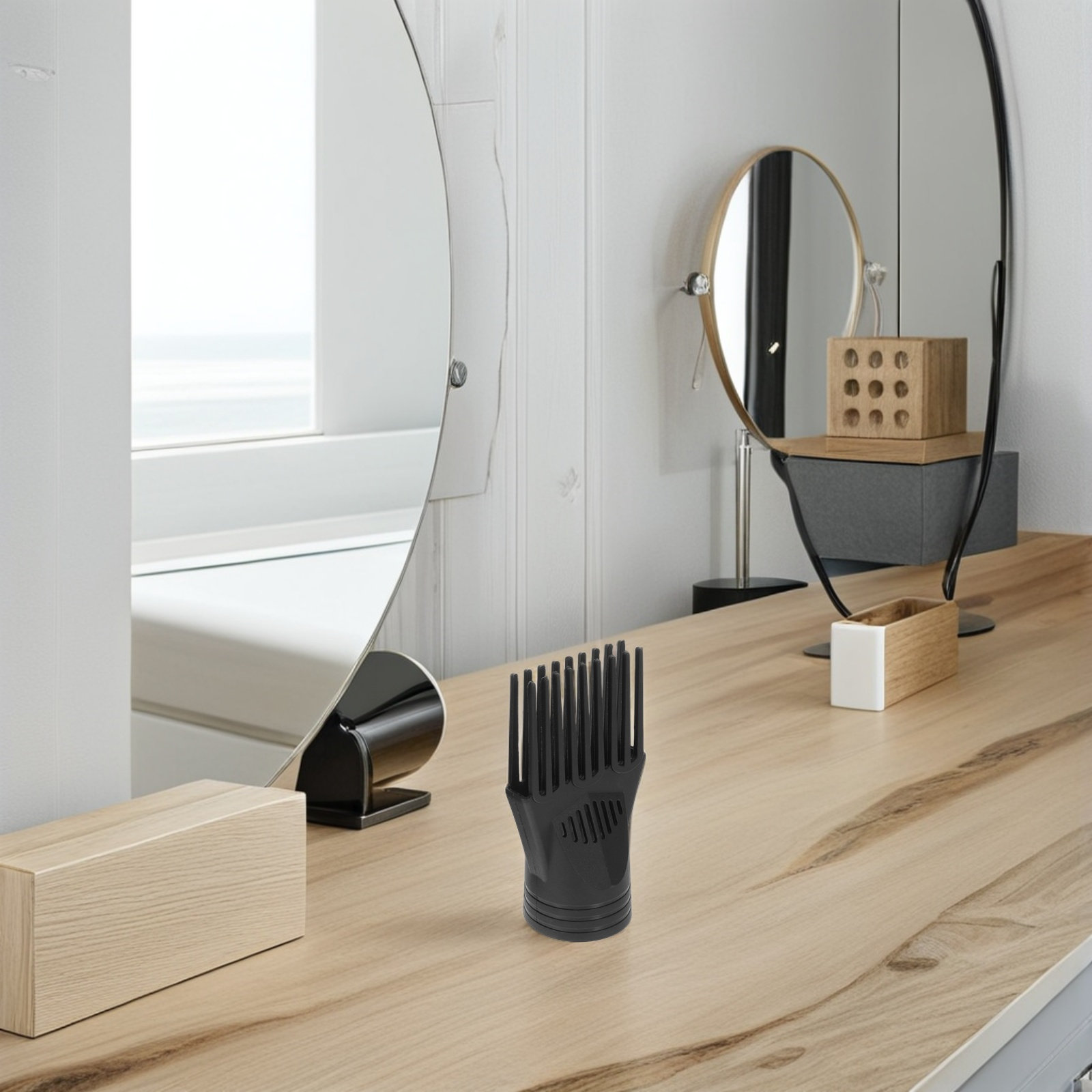 مشط مجفف الشعر العالمي الأسود  - مراجعة Hair Dryer Styling Comb Attachment وسعره