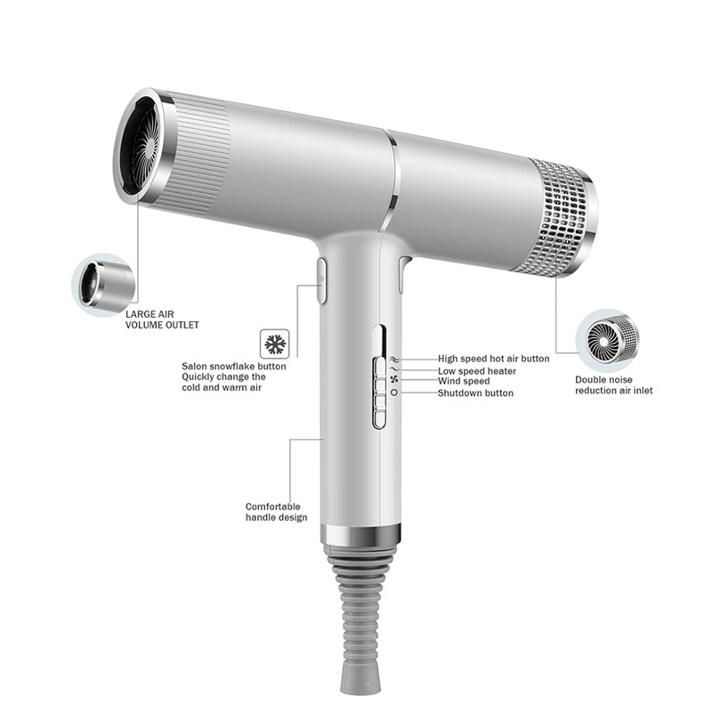 مجفف شعر احترافي أيوني مطور جد - مراجعة Hair Blow Dryer Low Noise Powerful وسعره