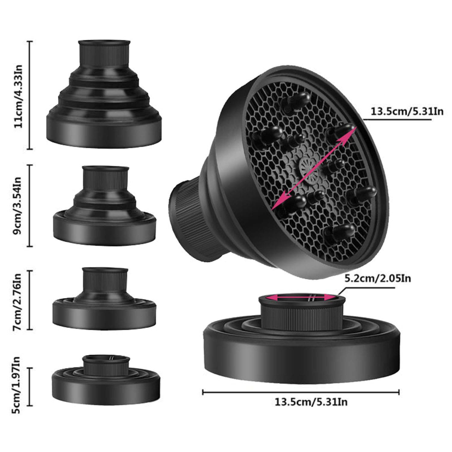 صالون الشعر الناشر النساء مجعد - مراجعة Hair Dryer Diffuser Attachment Universal وسعره
