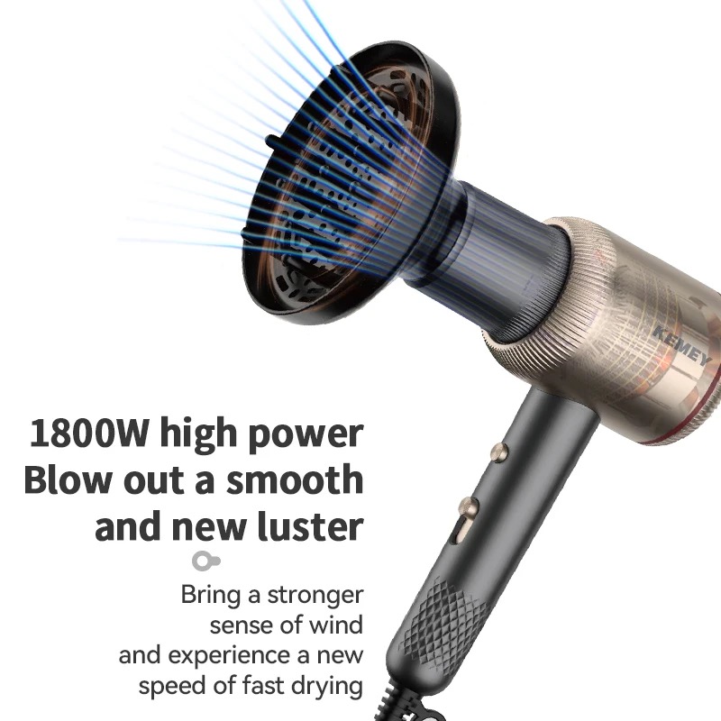 Kemei المهنية الأيونية صالون م - مراجعة Hair Blow Dryer Low Noise Powerful وسعره