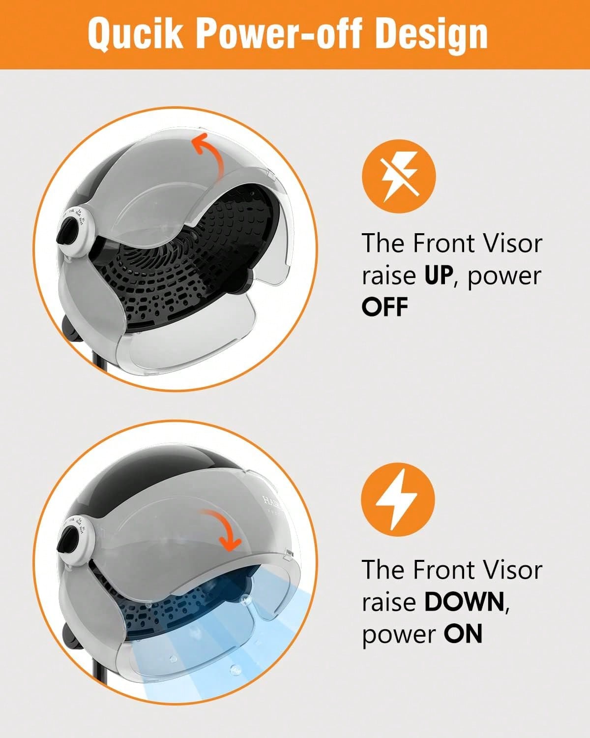 مجفف شعر أيوني بغطاء - 1875 وا - مراجعة Ionic Bonnet Hood Hair Dryer Stand وسعره