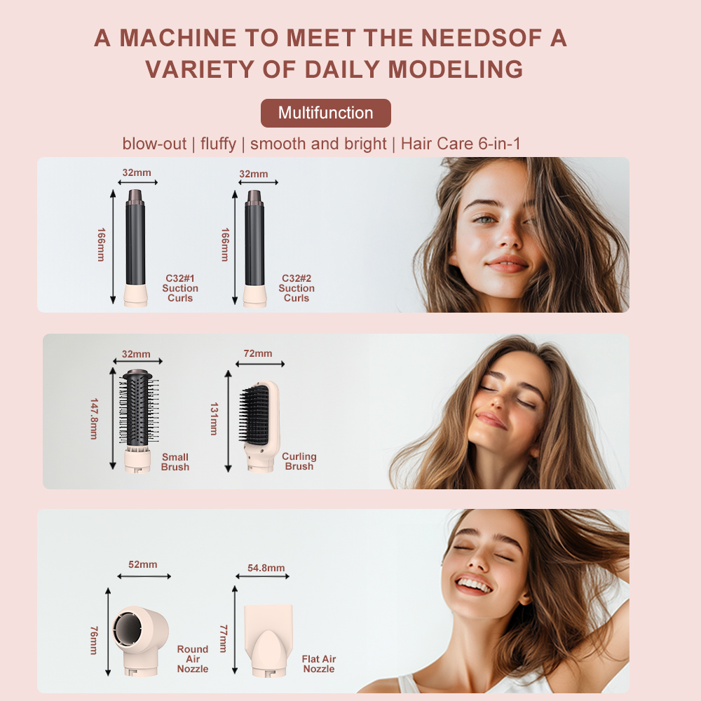 مجفف شعر أيوني 7 في 1 بدون فرش - مراجعة High Speed Hair Dryer Brushless 110000Rpm وسعره
