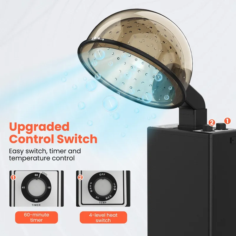 جهاز تبخير الشعر العمودي الاحت - مراجعة Hair Salon Hood Dryer Professional وسعره