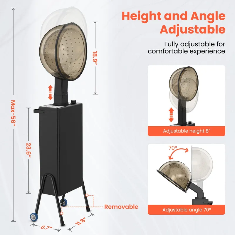 جهاز تبخير الشعر العمودي الاحت - مراجعة Hair Salon Hood Dryer Professional وسعره