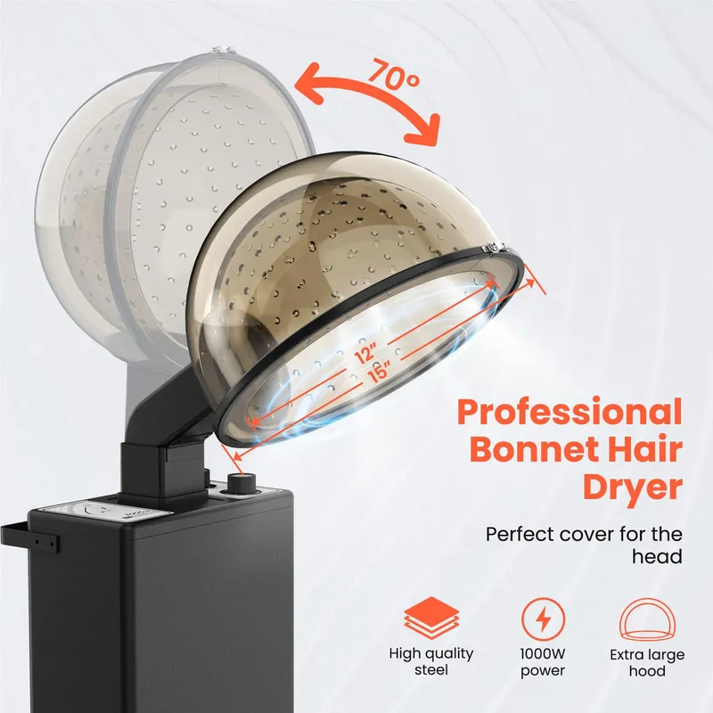 جهاز تبخير الشعر العمودي الاحت - مراجعة Hair Salon Hood Dryer Professional وسعره
