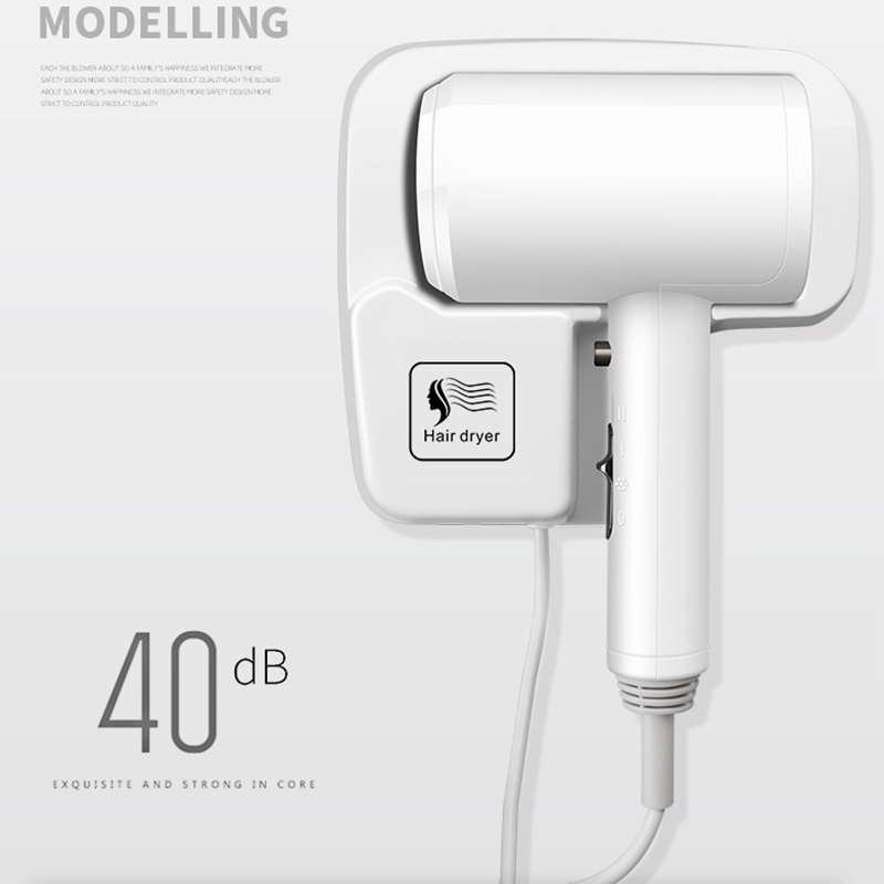 مجفف شعر عالي الطاقة مثبت على  - مراجعة Wall Mount Hotel Hair Dryer 1800W وسعره