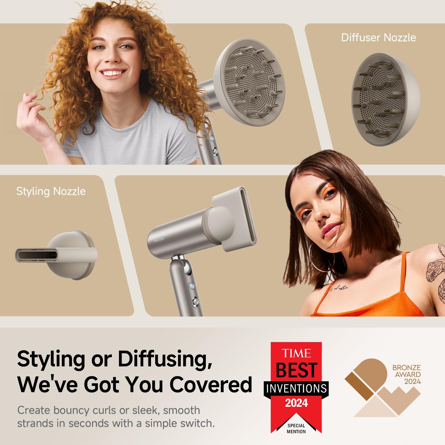مجفف شعر دريم بوكت مُجدَّد 202 - مراجعة Foldable Travel Hair Dryer Brushless وسعره
