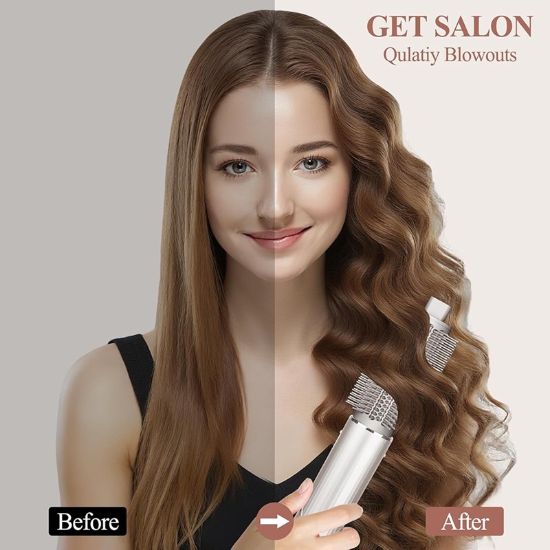 【مفاجأة】فرشاة دائرية لزيادة ال - مراجعة Hair Dryer Styling Comb Attachment وسعره