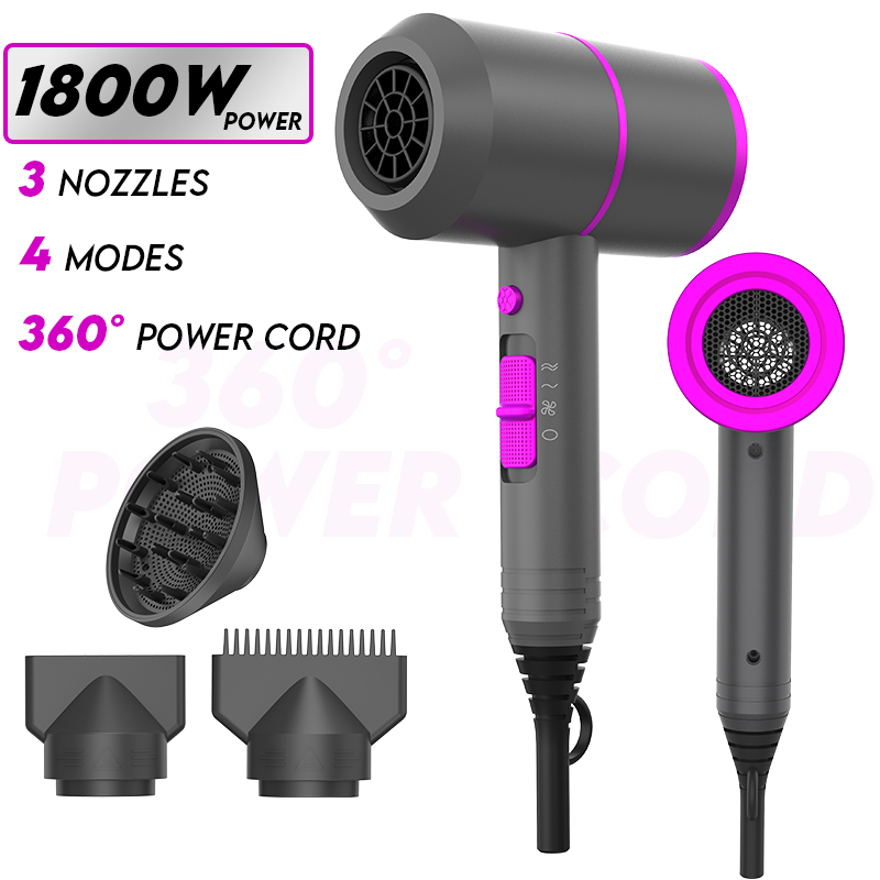 مجفف شعر أيوني احترافي من Volu - مراجعة Hair Blow Dryer Low Noise Powerful وسعره