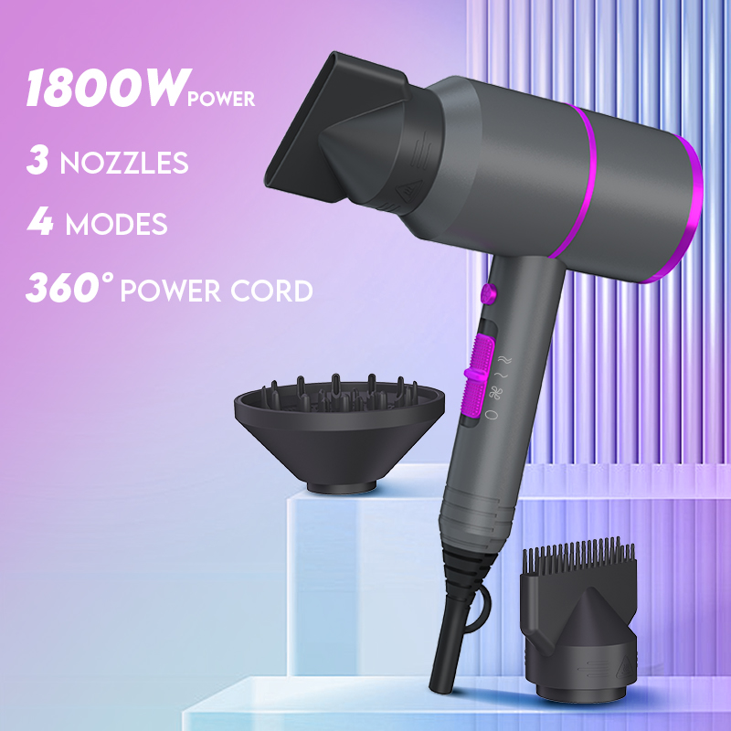 مجفف شعر أيوني احترافي من Volu - مراجعة Hair Blow Dryer Low Noise Powerful وسعره