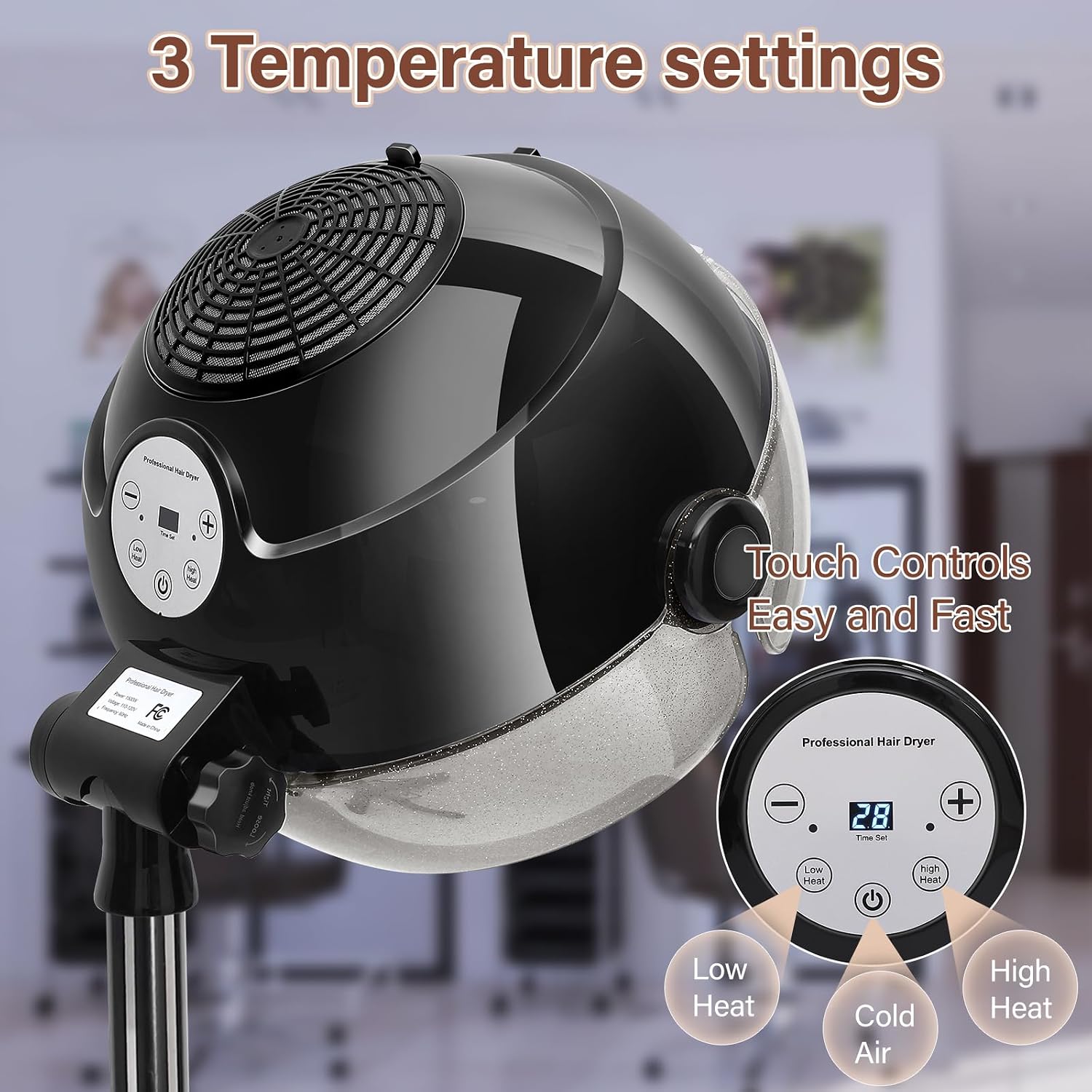 مجفف شعر احترافي بغطاء للرأس م - مراجعة Hair Salon Hood Dryer Professional وسعره