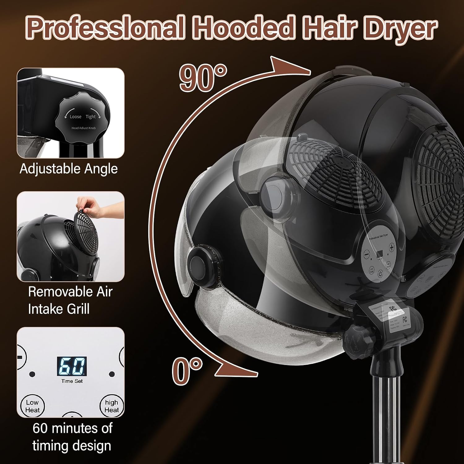 مجفف شعر احترافي بغطاء للرأس م - مراجعة Hair Salon Hood Dryer Professional وسعره