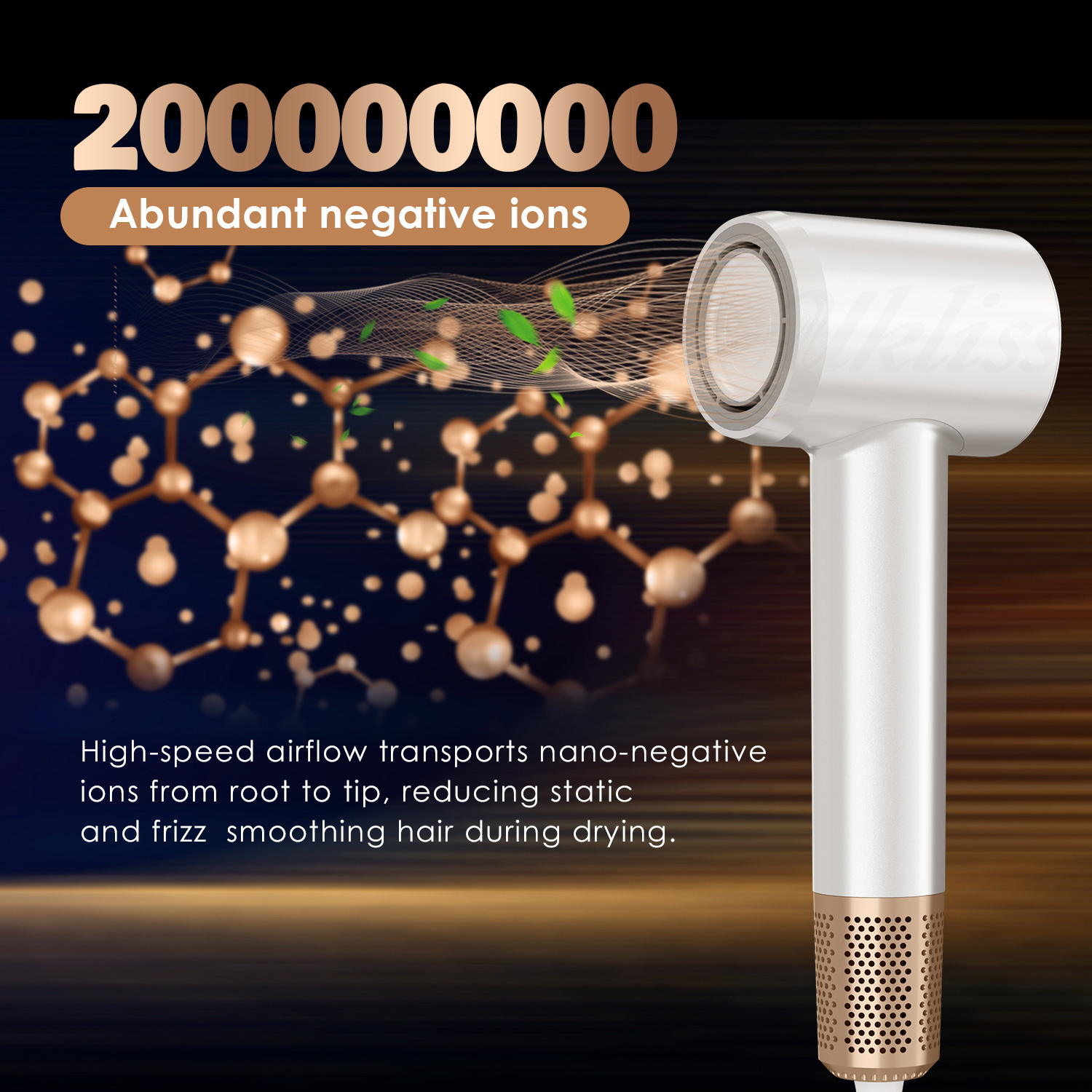 مجفف شعر بمحرك بدون فرش مع شاش - مراجعة Hair Blow Dryer Low Noise Powerful وسعره