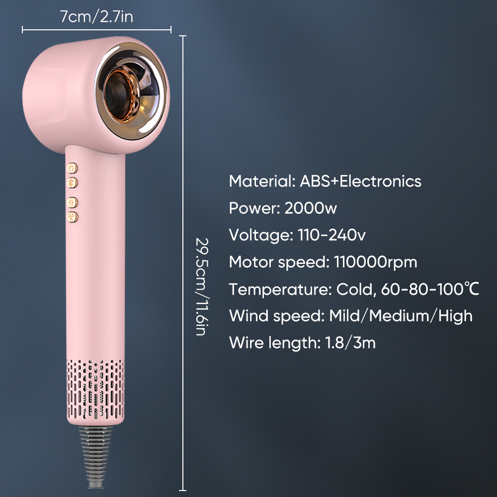أدوات تصفيف الشعر، مجفف شعر أي - مراجعة High Speed Hair Dryer Brushless 110000Rpm وسعره