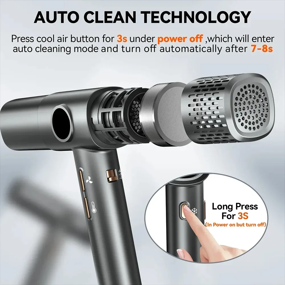 مجفف شعر احترافي جديد بشاشة LC - مراجعة High Speed Hair Dryer Brushless 110000Rpm وسعره