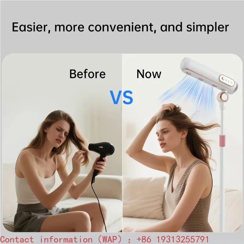 【من الصين】 مجفف شعر احترافي قا - مراجعة Hair Dryer Stand Hands Free Floor وسعره