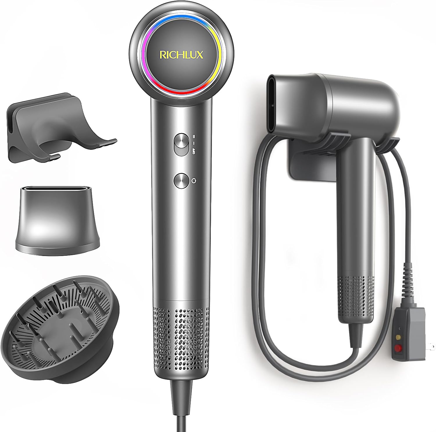 مجفف شعر أيوني عالي السرعة 160 - مراجعة Hair Dryer With Magnetic Nozzles Diffusers وسعره