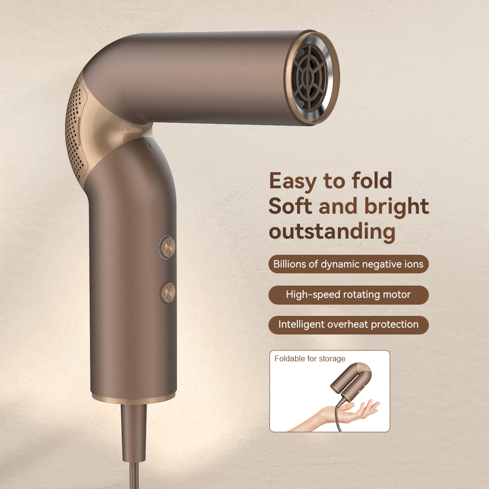 مجفف شعر محمول قابل للطي 2025  - مراجعة Foldable Travel Hair Dryer Brushless وسعره