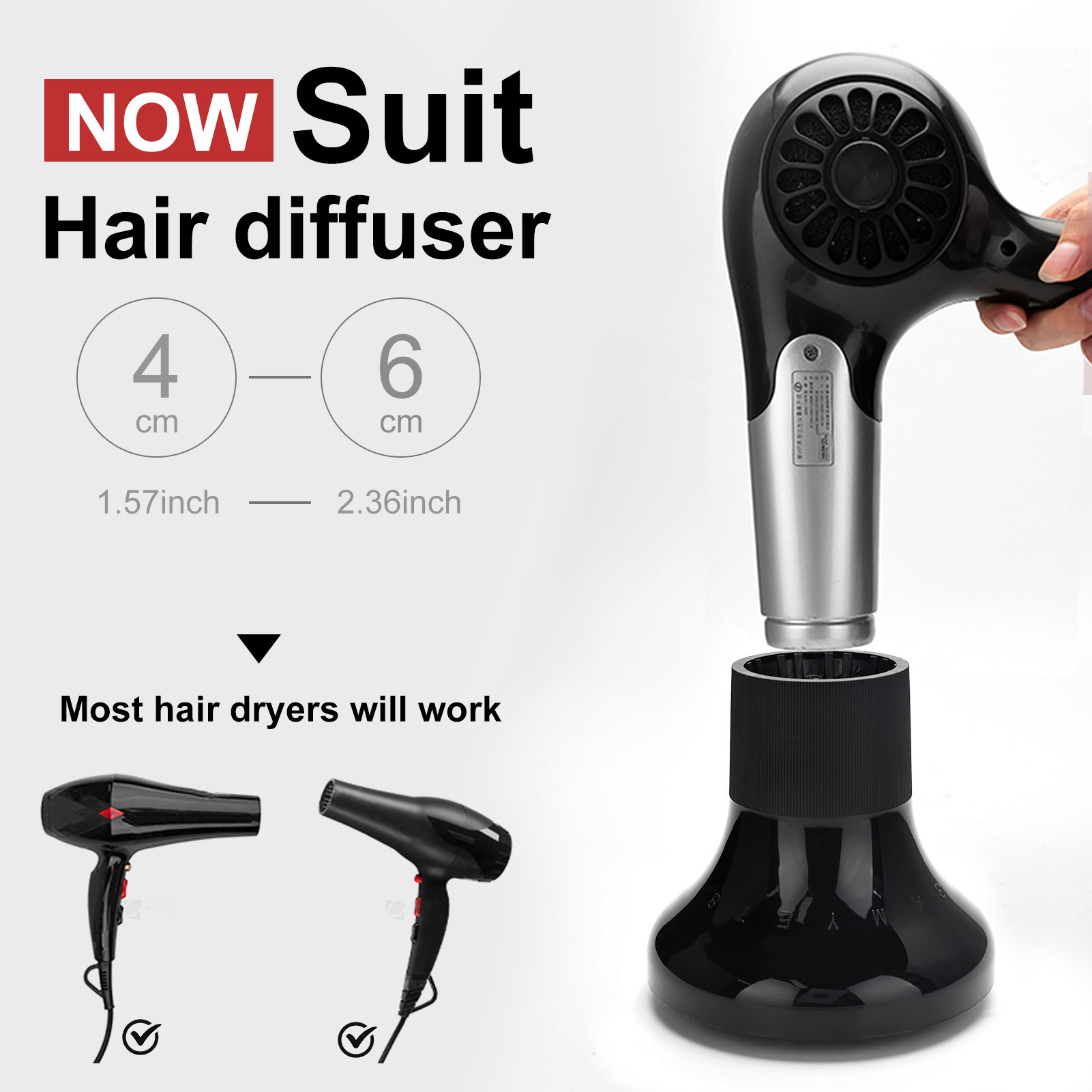 صالون عالمي مجفف الشعر الناشر  - مراجعة Hair Dryer Diffuser Attachment Universal وسعره